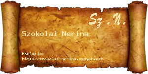 Szokolai Nerina névjegykártya