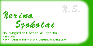 nerina szokolai business card
